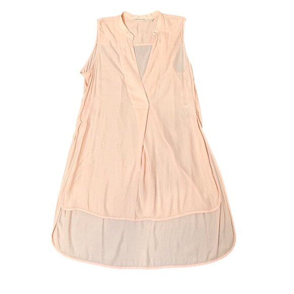 Soft Surroundings Peach Sleeveless Tunic Top S High-Low Boho Coastal Beach - Picture 1 of 5